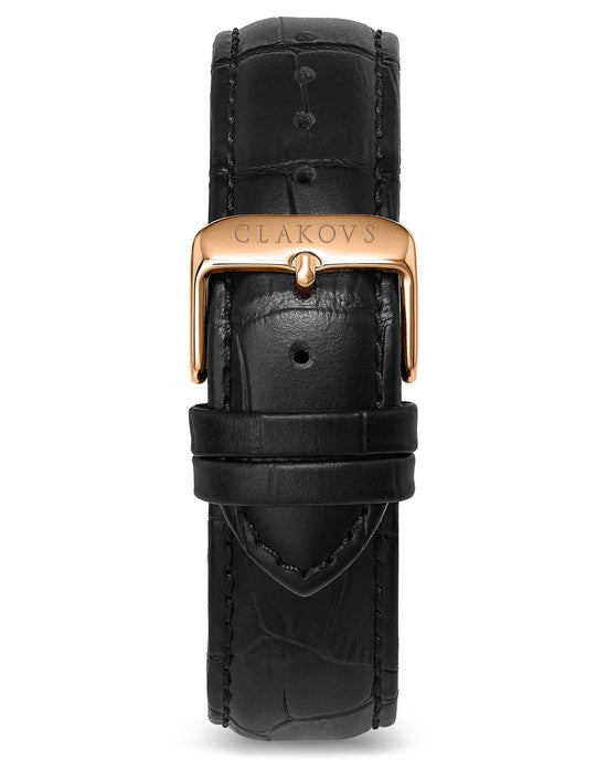 BRACELET 〡 GOLD CROCO BLACK CLAKOVS BRUSTEL