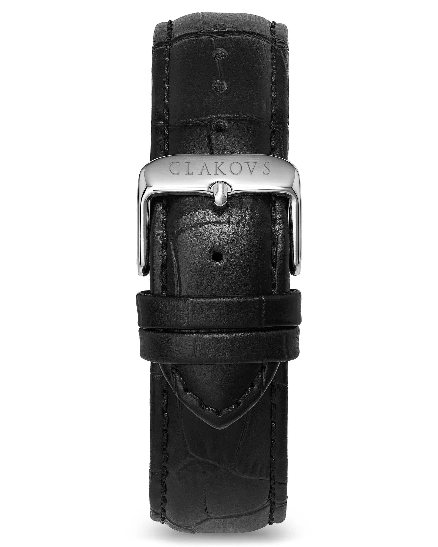 BRACELET 〡 SILVER CROCO BLACK